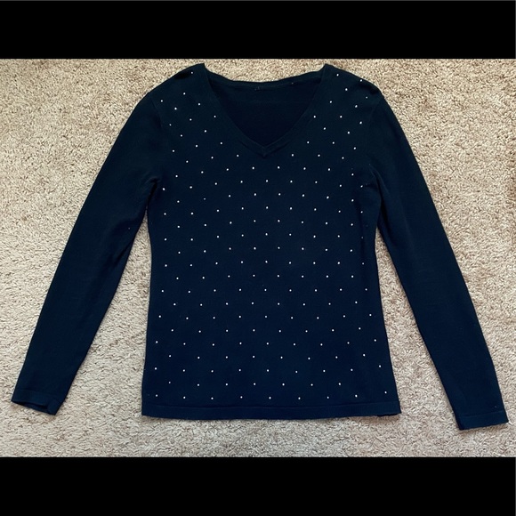 V Neck Bedazzled Sweater | Poshmark